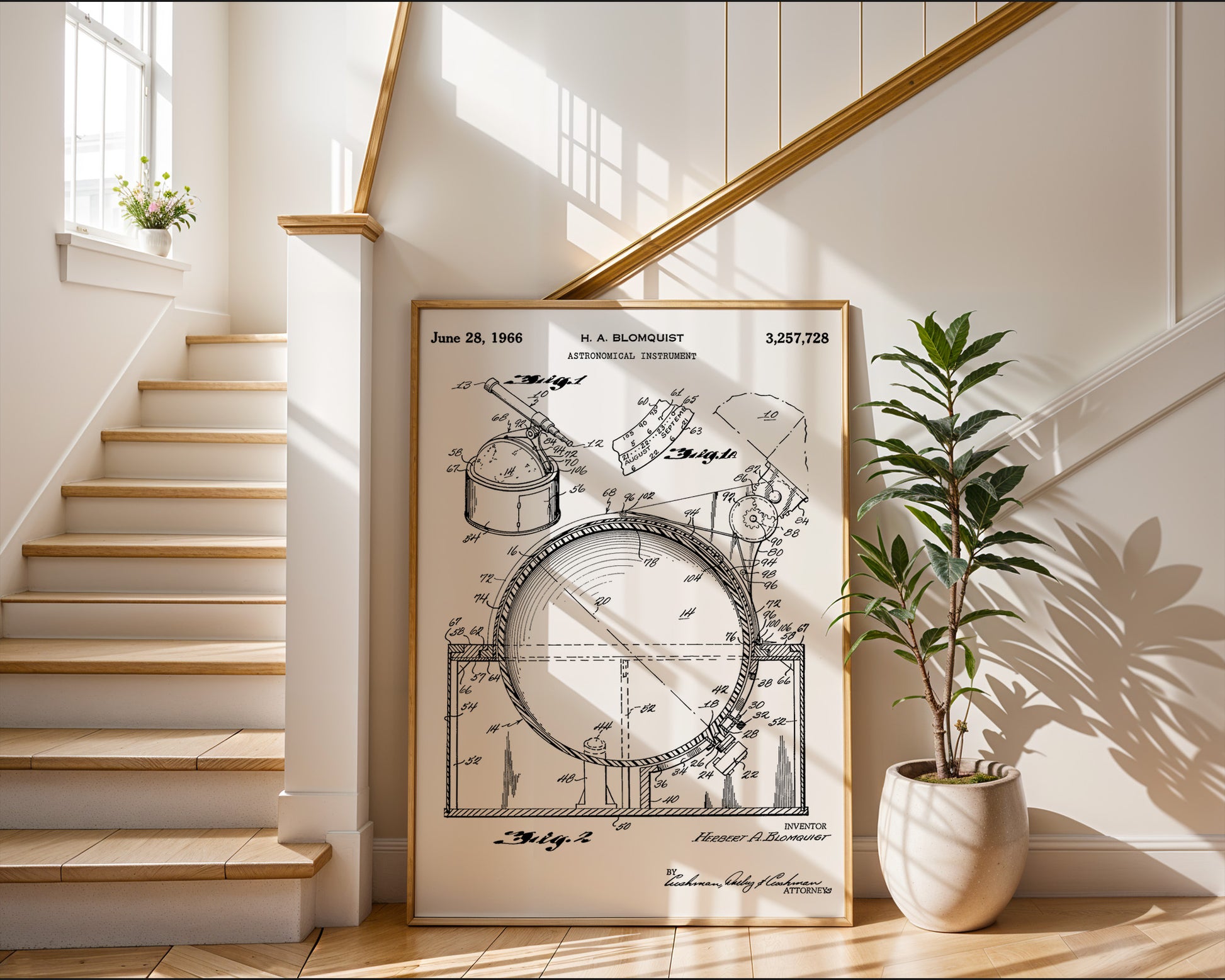 Astronomical Instrument 1966 Patent Poster - GroovyGrove