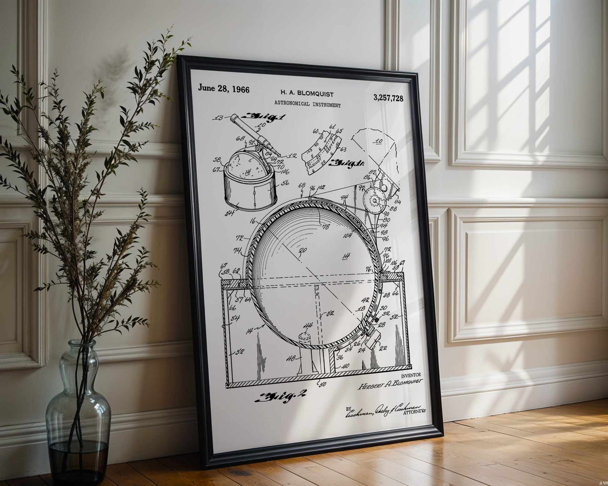 Astronomical Instrument 1966 Patent Poster - GroovyGrove