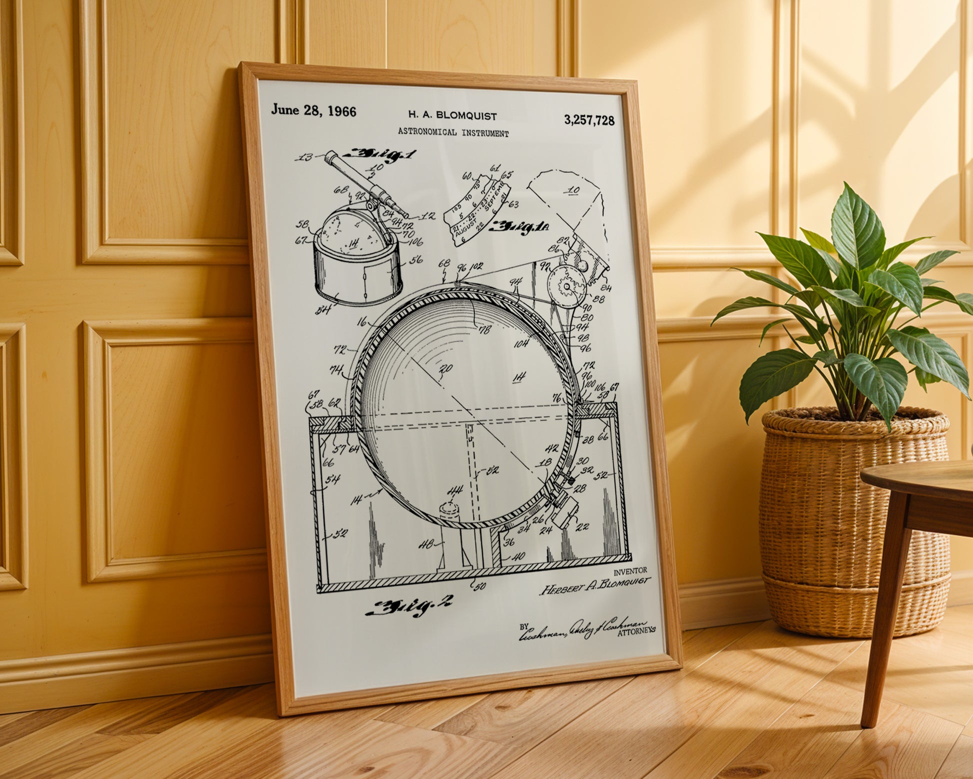 Astronomical Instrument 1966 Patent Poster - GroovyGrove