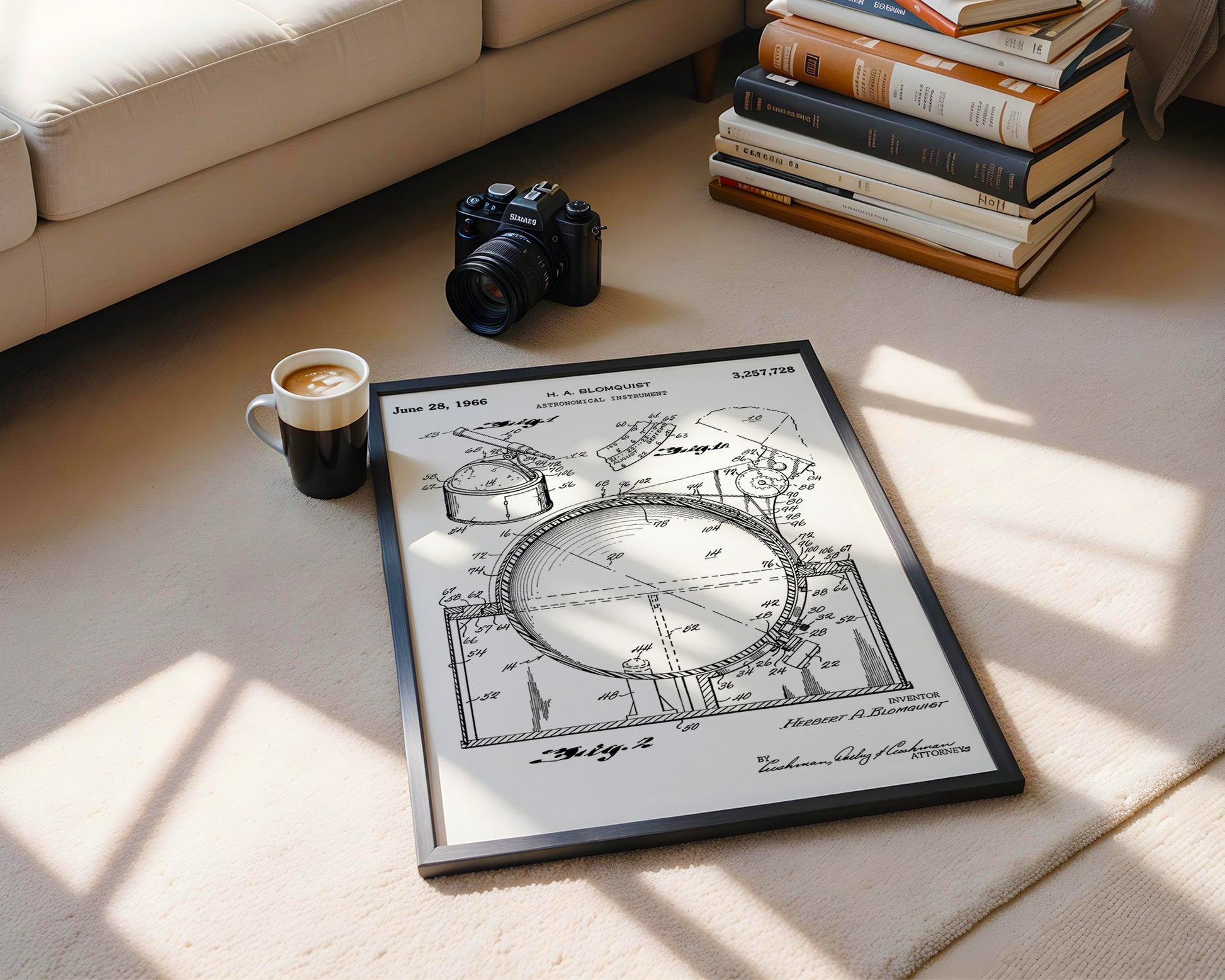 Astronomical Instrument 1966 Patent Poster - GroovyGrove