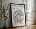 Astronomical Time Clock 1995 Patent Poster - GroovyGrove