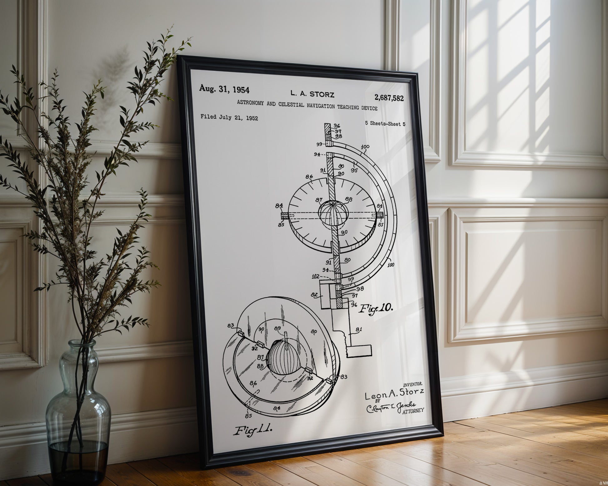 Astronomy Navigation Device 1952 Patent Poster - GroovyGrove