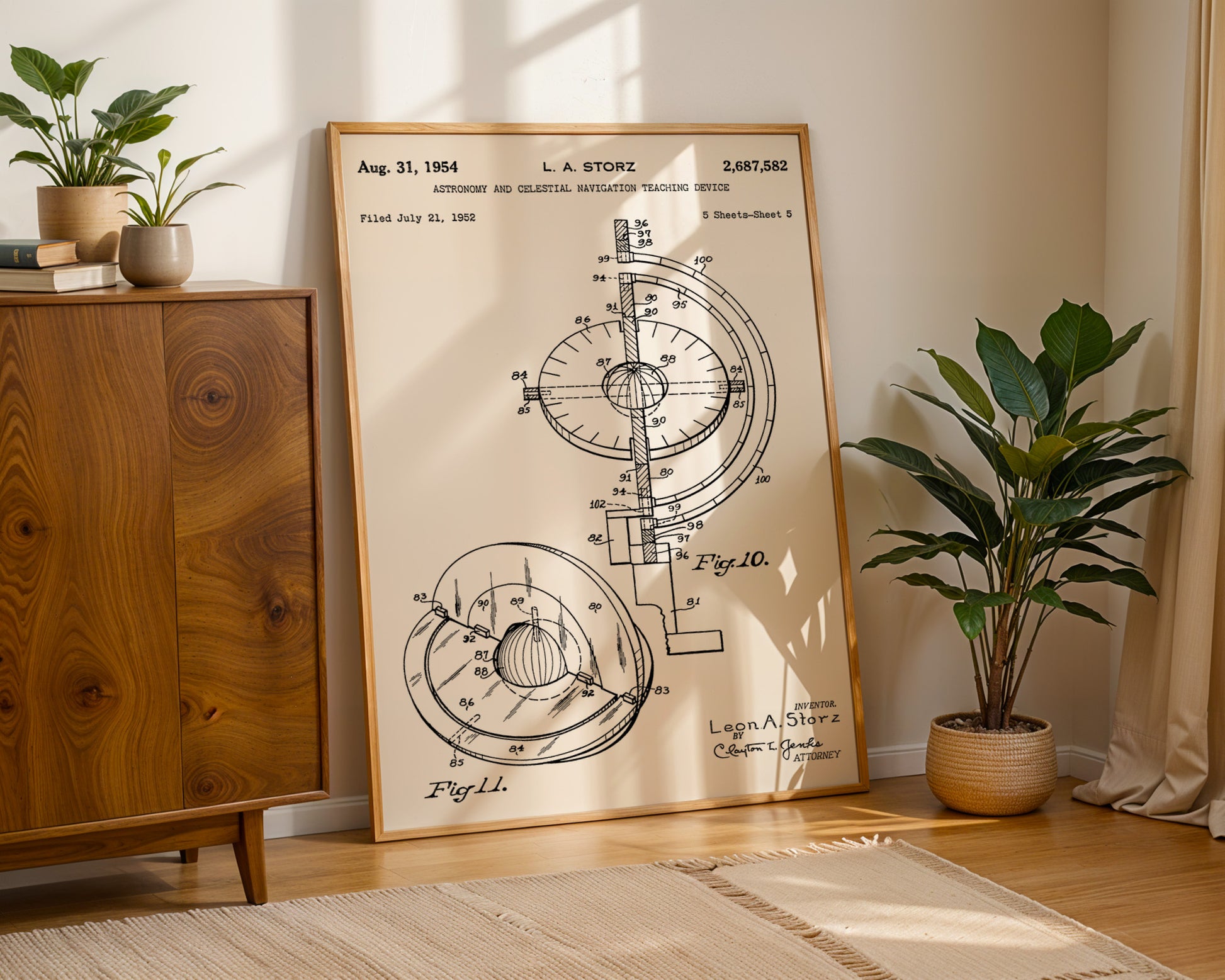 Astronomy Navigation Device 1952 Patent Poster - GroovyGrove