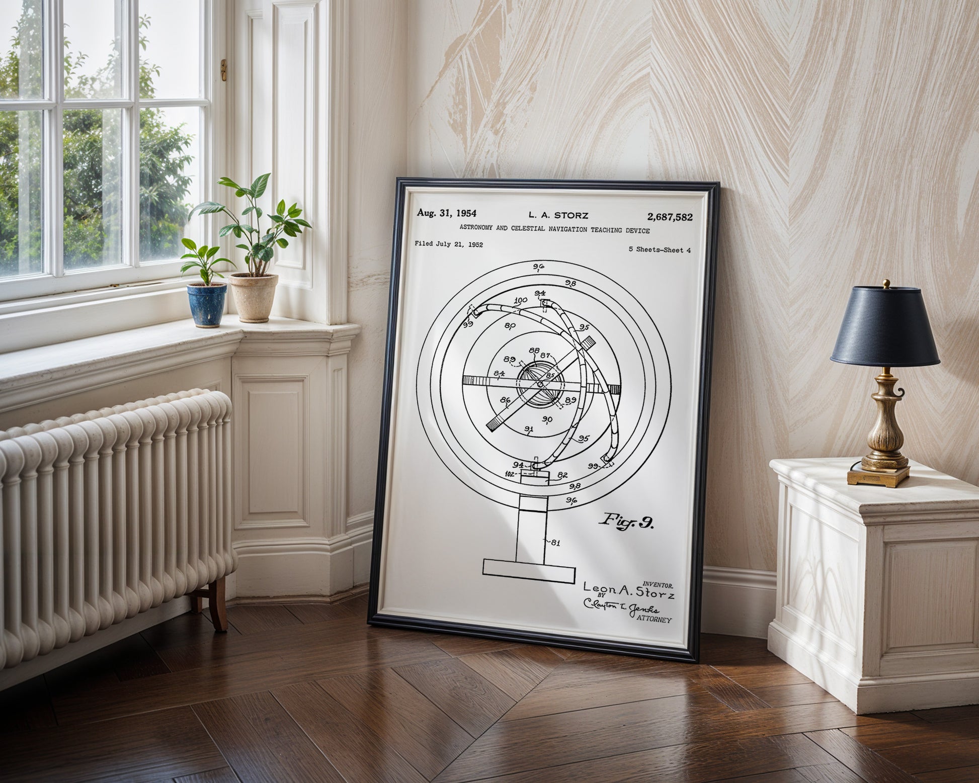 Astronomy Celestial Navigation Device 1952 Patent Poster - GroovyGrove