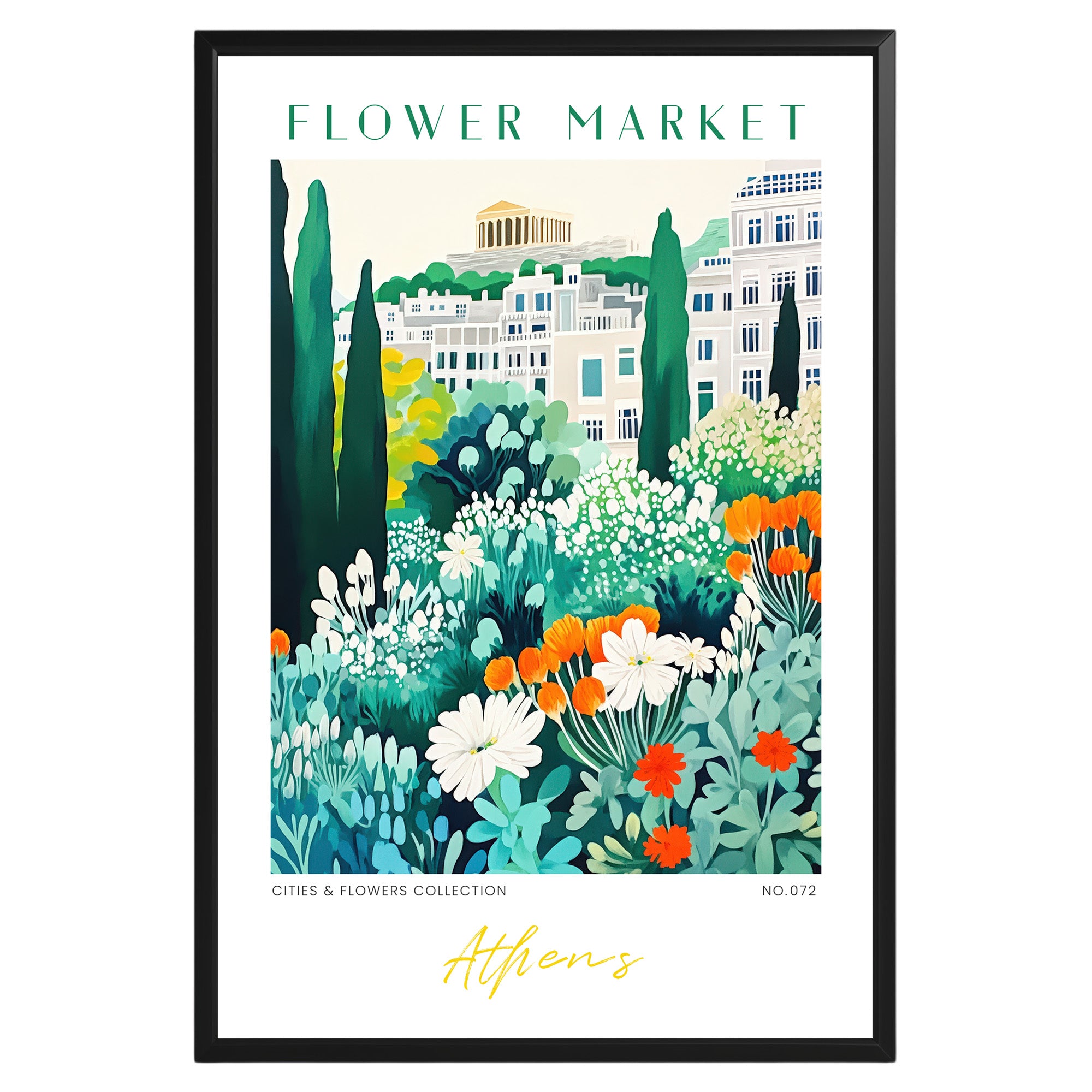 Athens Greece Flower Market Poster - GroovyGrove