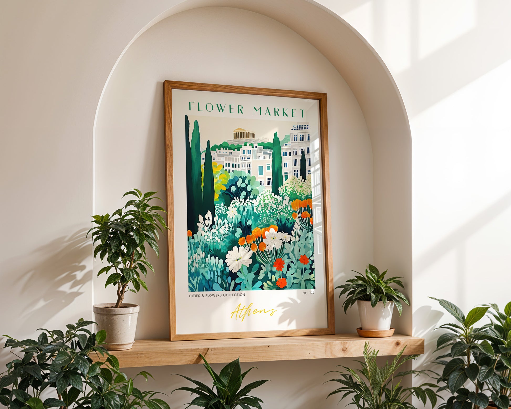 Athens Greece Flower Market Poster - GroovyGrove