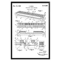 Auxiliary Piano Keyboard 1963 Patent Poster - GroovyGrove