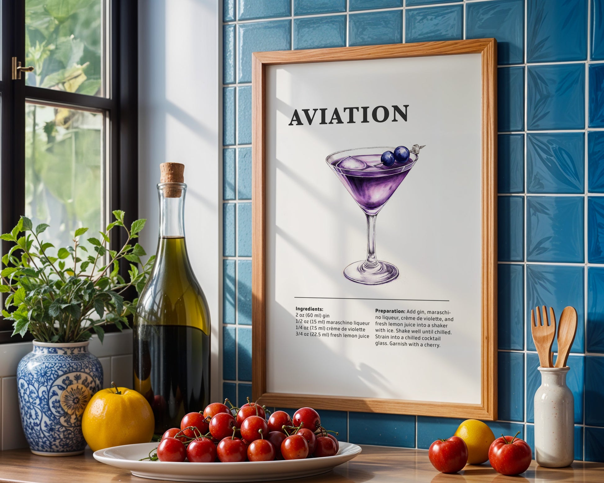 Aviation Cocktail Recipe Poster - GroovyGrove