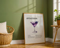 Aviation Cocktail Recipe Poster - GroovyGrove