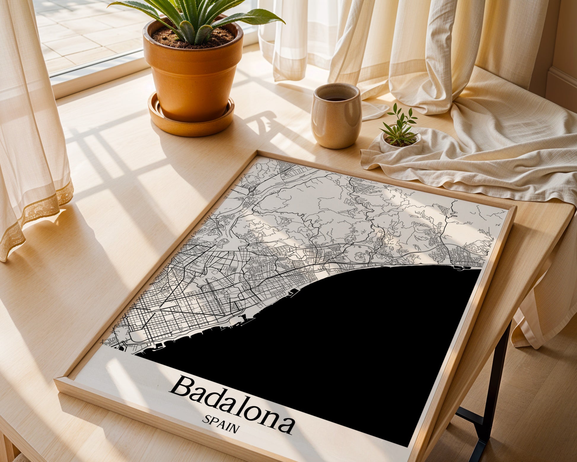 Badalona Spain City Map Poster - GroovyGrove