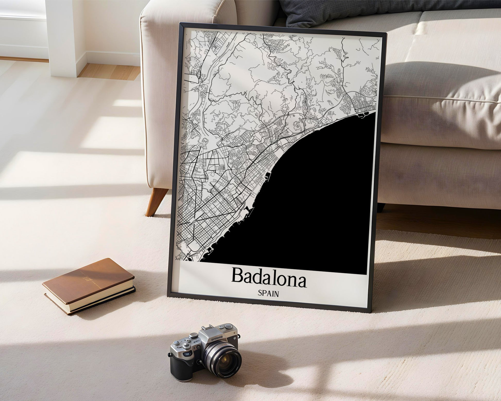 Badalona Spain City Map Poster - GroovyGrove