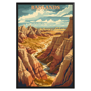 Badlands National Park Vintage Poster - GroovyGrove