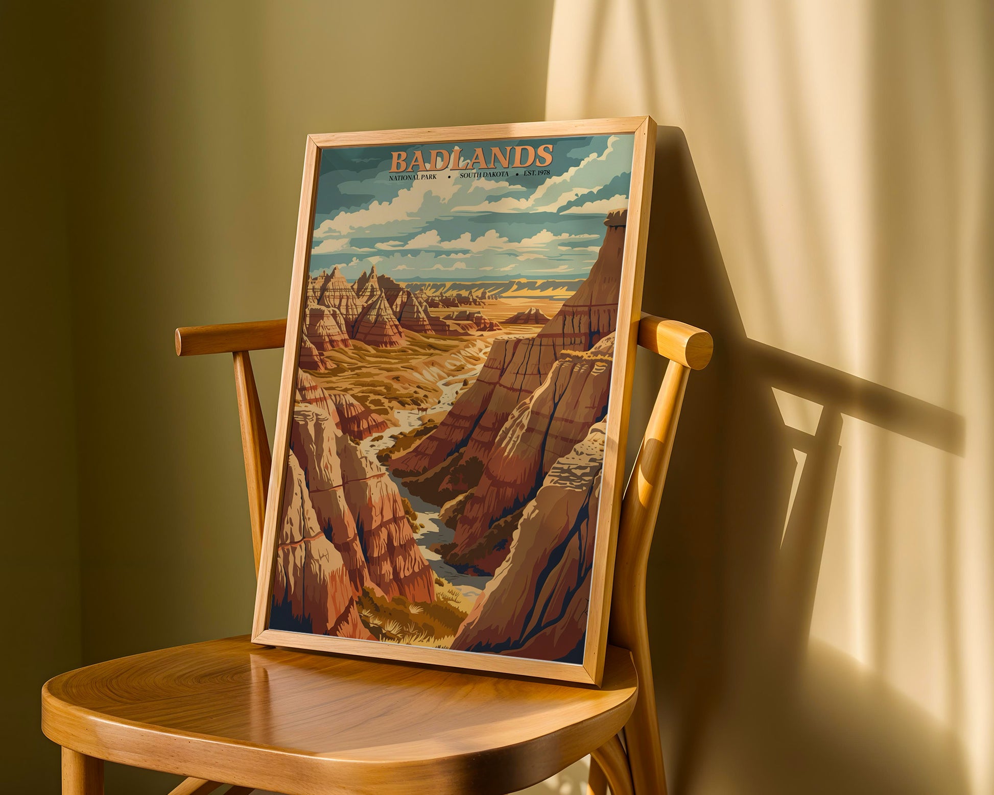 Badlands National Park Vintage Poster - GroovyGrove