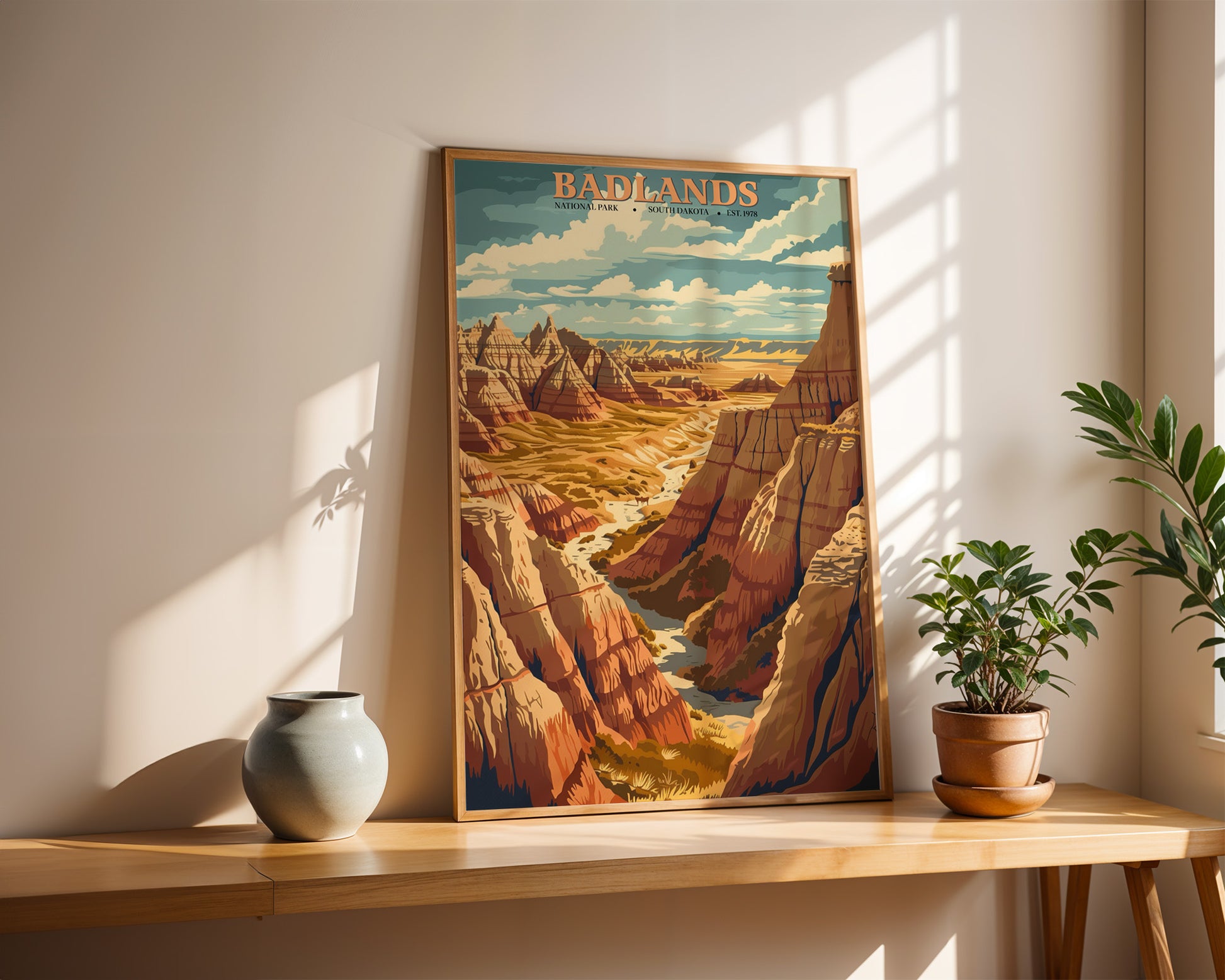 Badlands National Park Vintage Poster - GroovyGrove