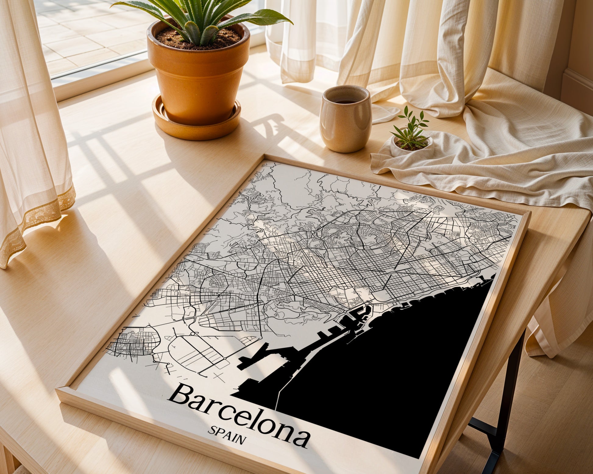 Barcelona Spain City Map Poster - GroovyGrove