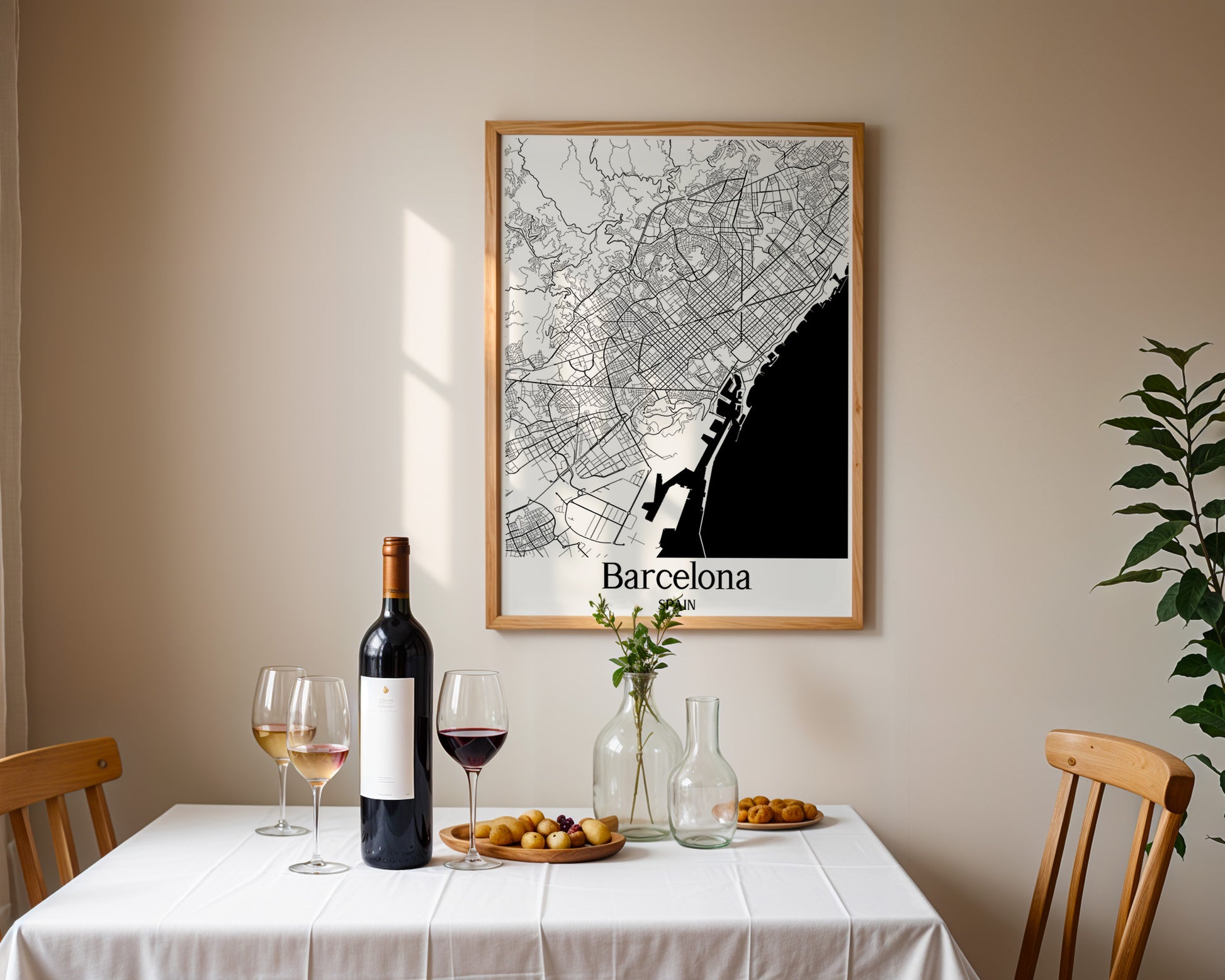 Barcelona Spain City Map Poster - GroovyGrove