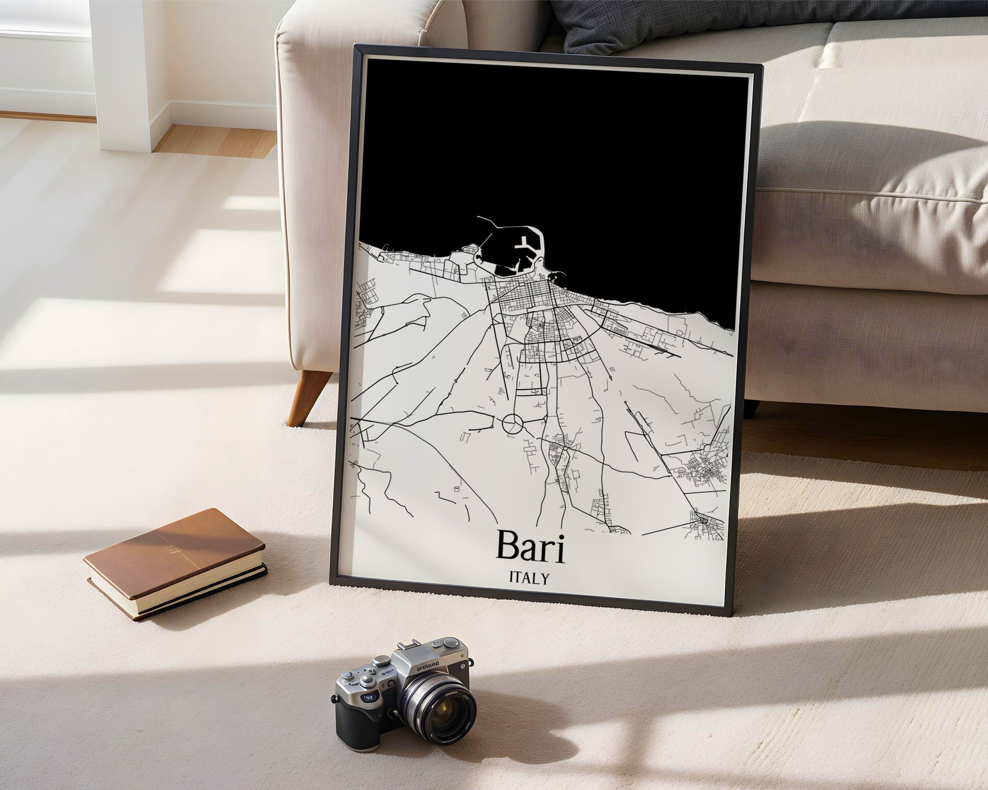 Bari Italy City Map Poster - GroovyGrove