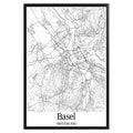 Basel Switzerland City Map Poster - GroovyGrove