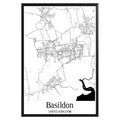 Basildon United Kingdom City Map Poster - GroovyGrove