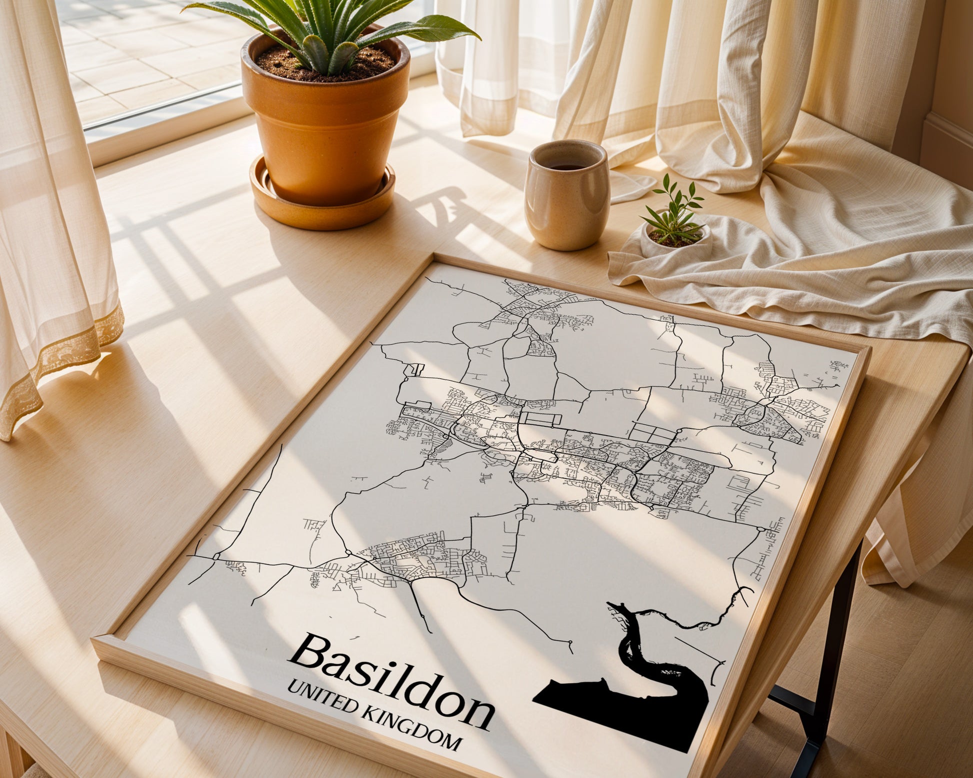 Basildon United Kingdom City Map Poster - GroovyGrove