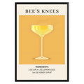 Bee's Knees Vintage Cocktail Poster - GroovyGrove