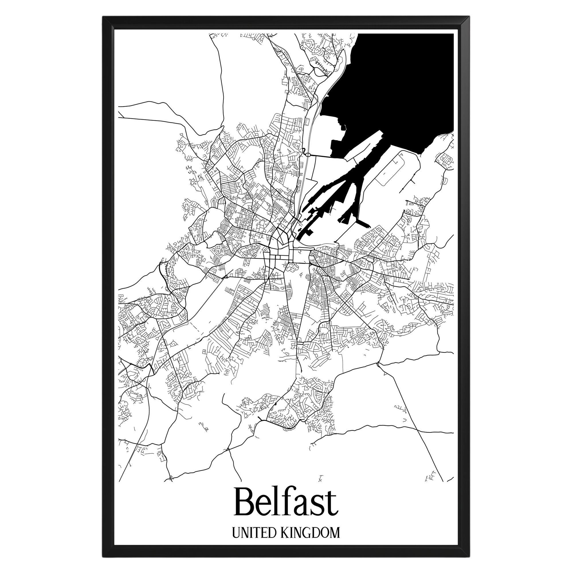 Belfast United Kingdom City Map Poster - GroovyGrove