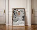 Bellini Cocktail Black and White Poster - GroovyGrove