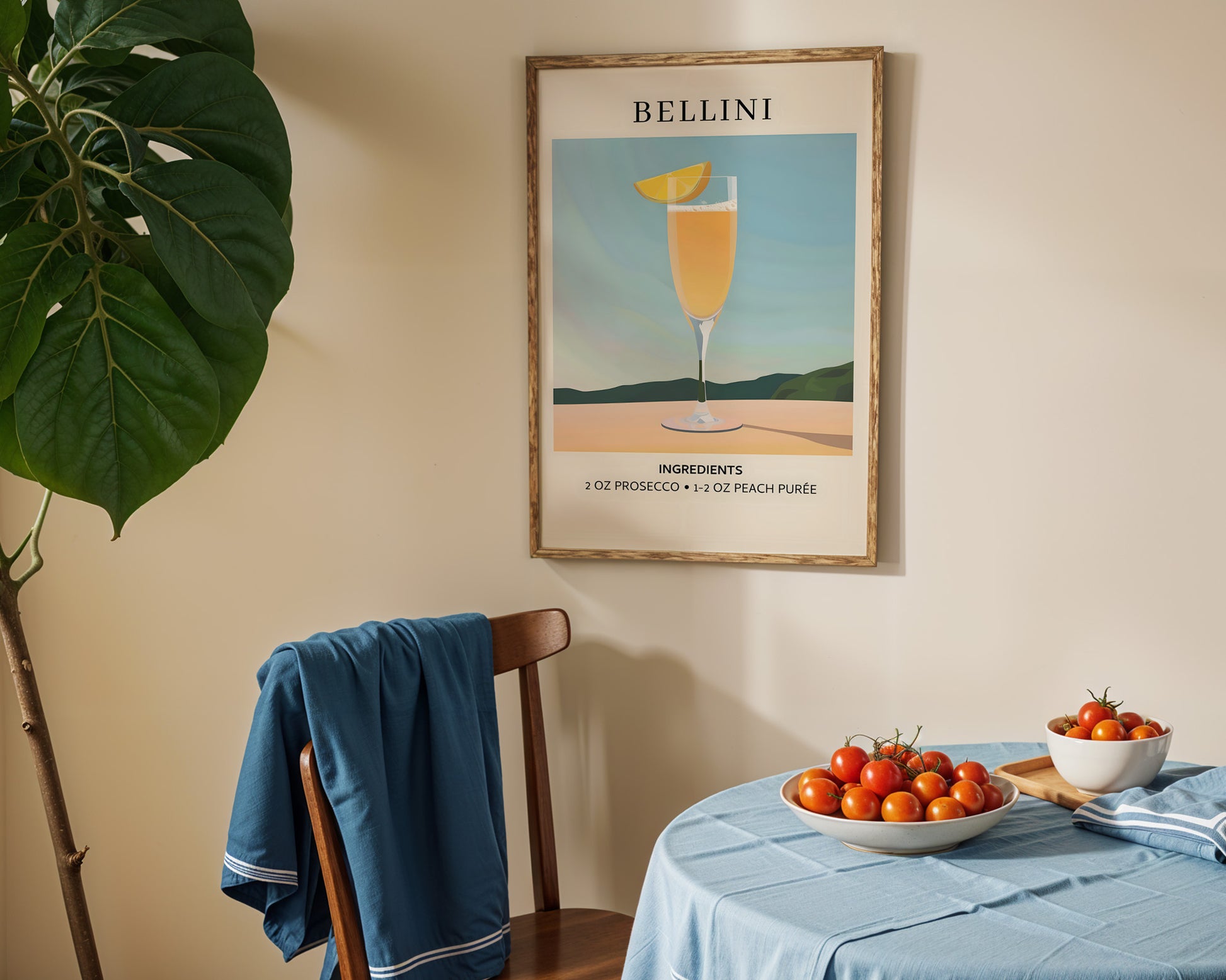 Bellini Vintage Cocktail Poster - GroovyGrove