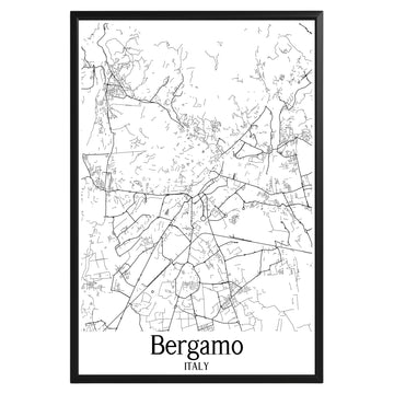 Bergamo Italy City Map Poster - GroovyGrove