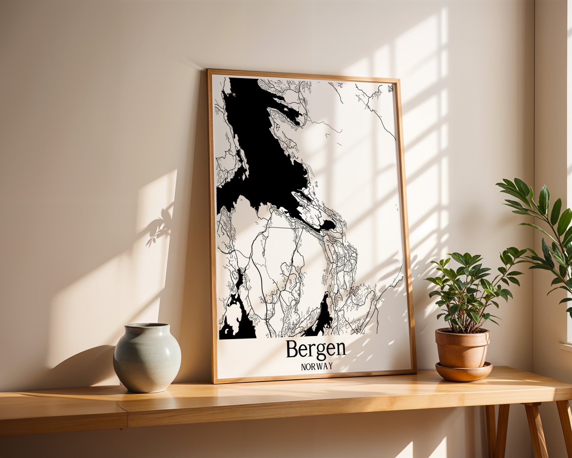 Bergen Norway City Map Poster - GroovyGrove