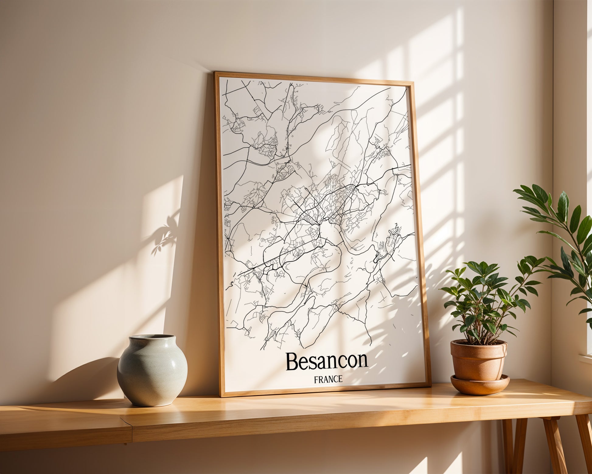 Besancon France City Map Poster - GroovyGrove