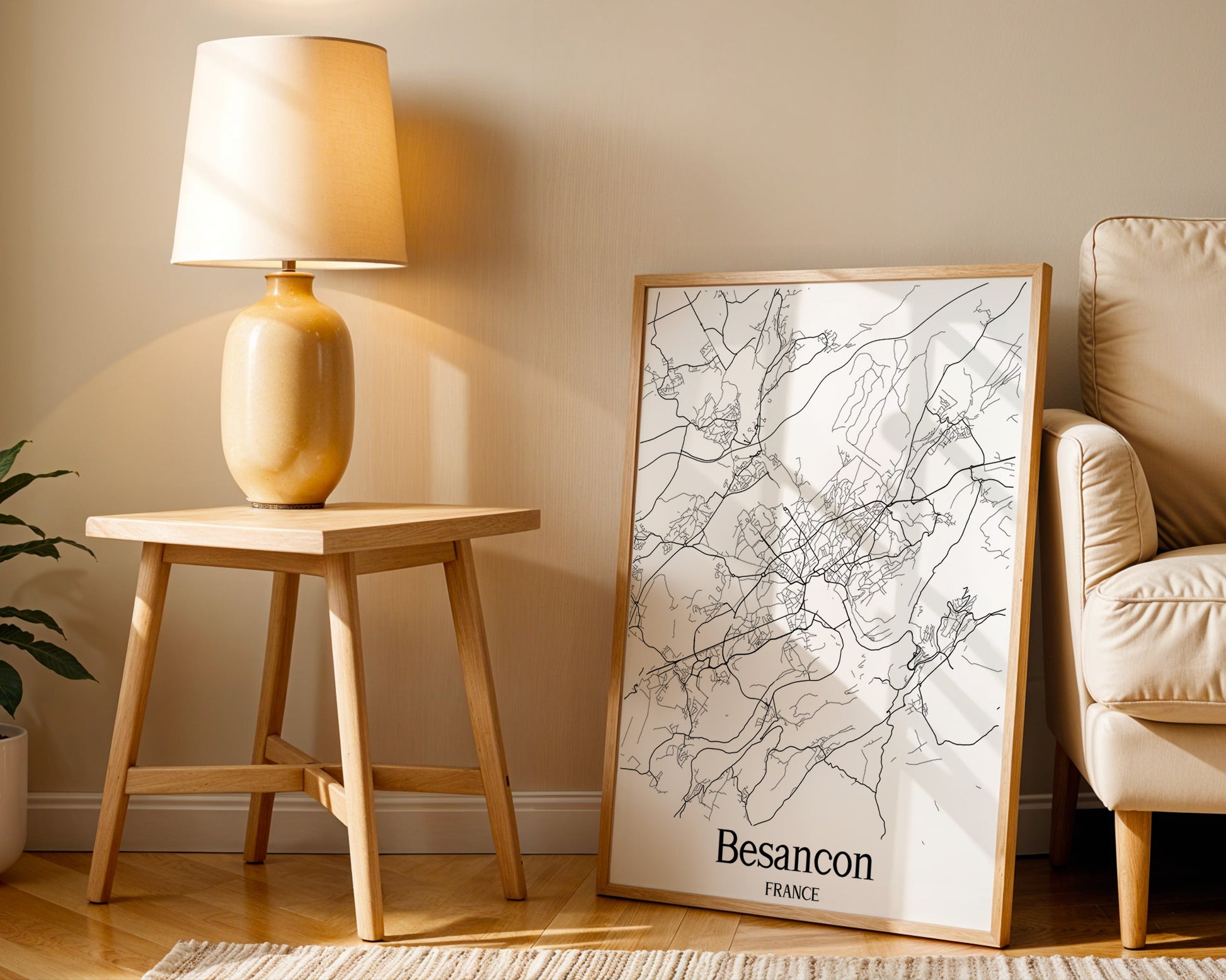 Besancon France City Map Poster - GroovyGrove