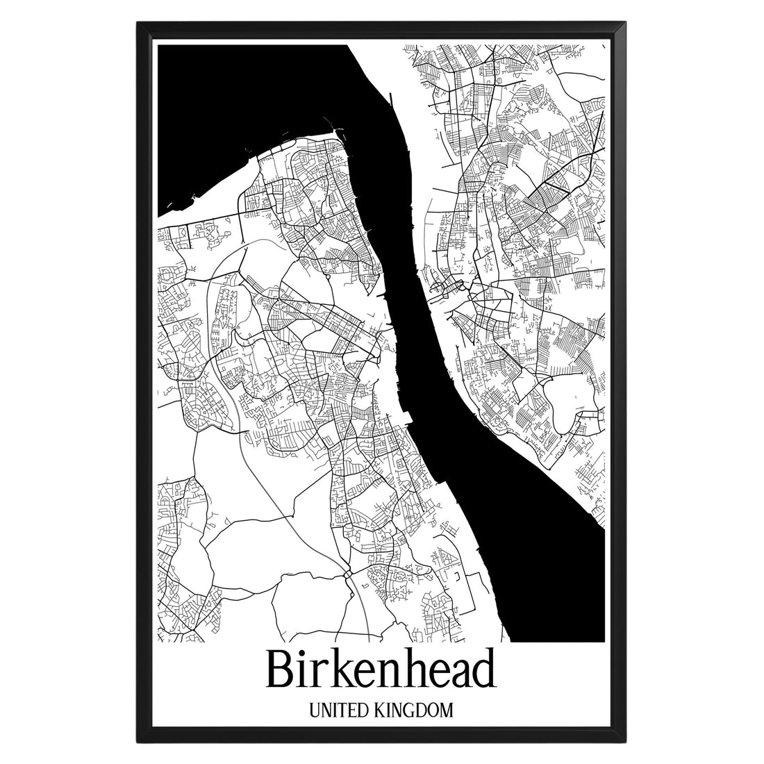 Birkenhead United Kingdom City Map Poster - GroovyGrove