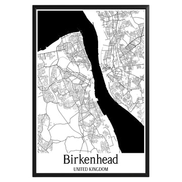 Birkenhead United Kingdom City Map Poster - GroovyGrove