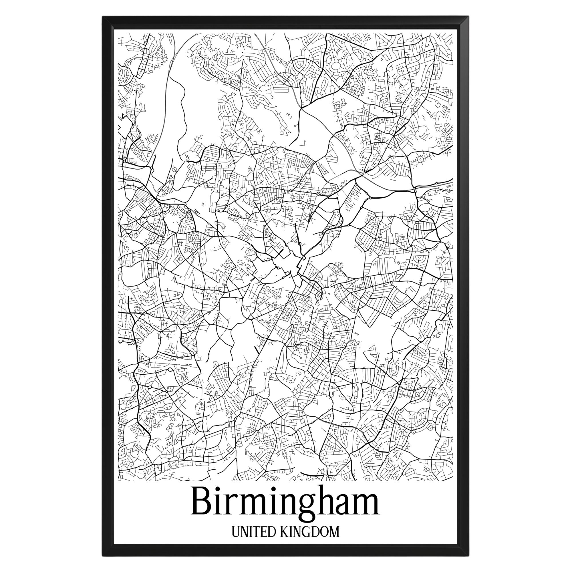 Birmingham United Kingdom City Map Poster - GroovyGrove