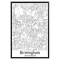 Birmingham United Kingdom City Map Poster - GroovyGrove