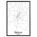 Bjelovar Croatia City Map Poster - GroovyGrove