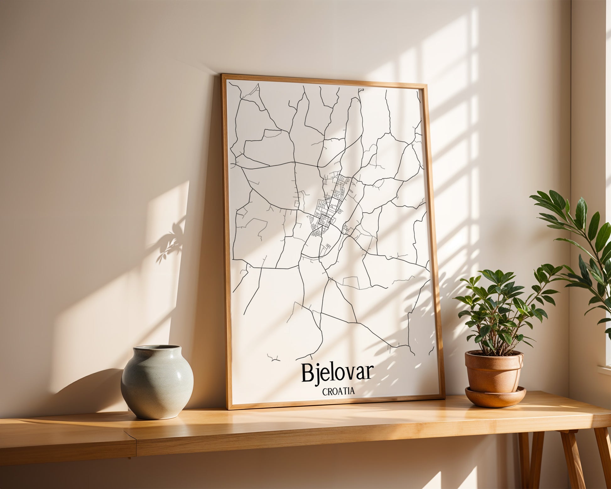 Bjelovar Croatia City Map Poster - GroovyGrove