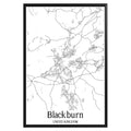 Blackburn United Kingdom City Map Poster - GroovyGrove