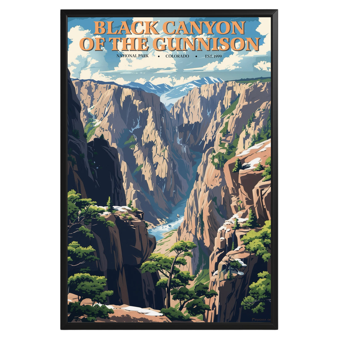 Black Canyon of the Gunnison National Park Vintage Poster - GroovyGrove