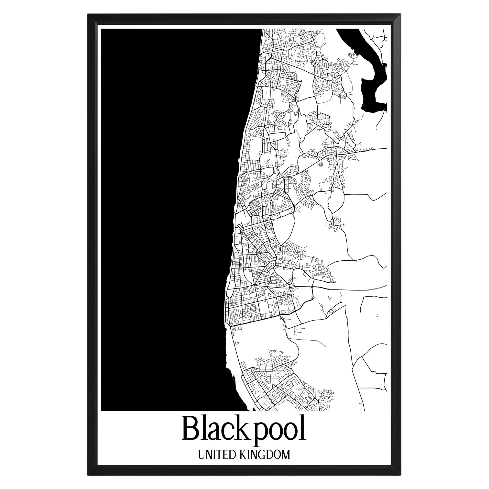 Blackpool United Kingdom City Map Poster - GroovyGrove