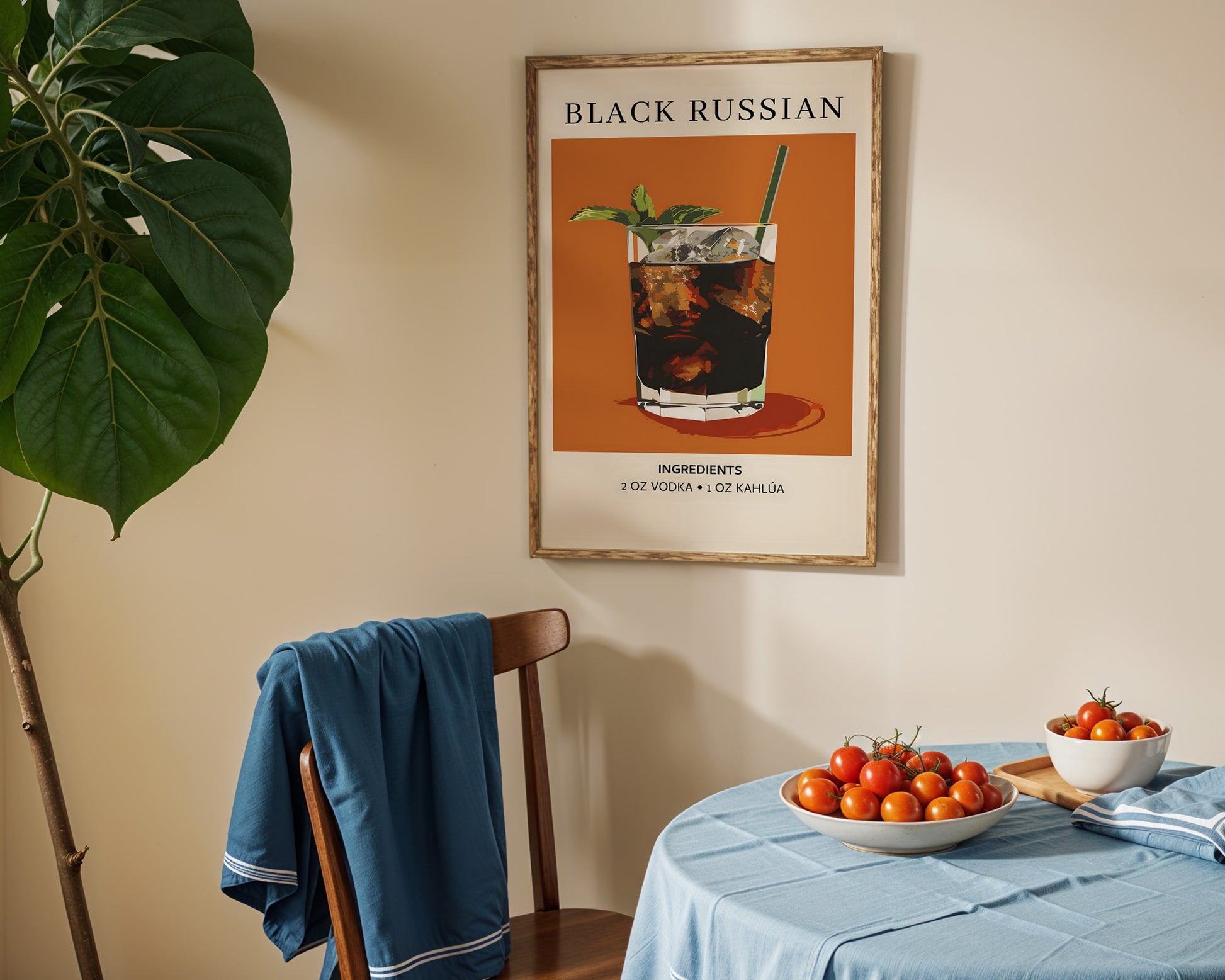 Black Russian Vintage Cocktail Poster - GroovyGrove