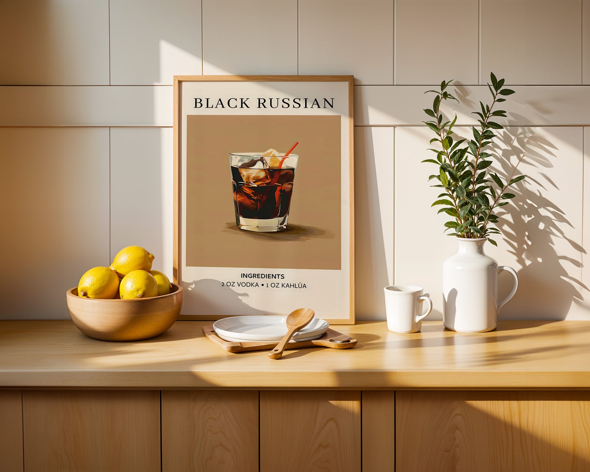 Black Russian Vintage Cocktail Poster - GroovyGrove