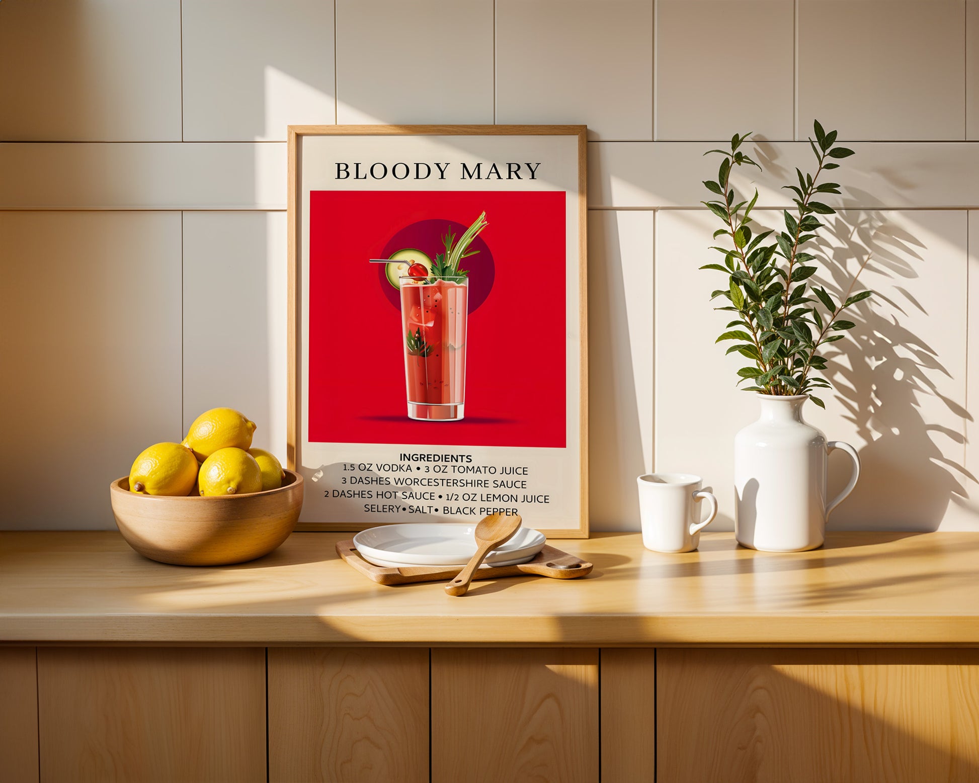 Bloody Mary Vintage Cocktail Poster - GroovyGrove