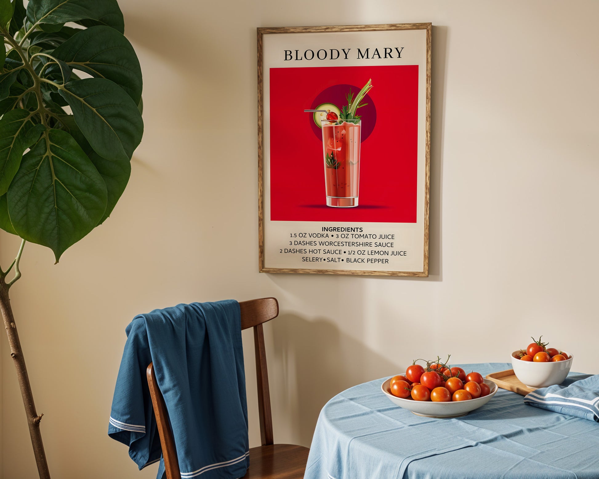 Bloody Mary Vintage Cocktail Poster - GroovyGrove