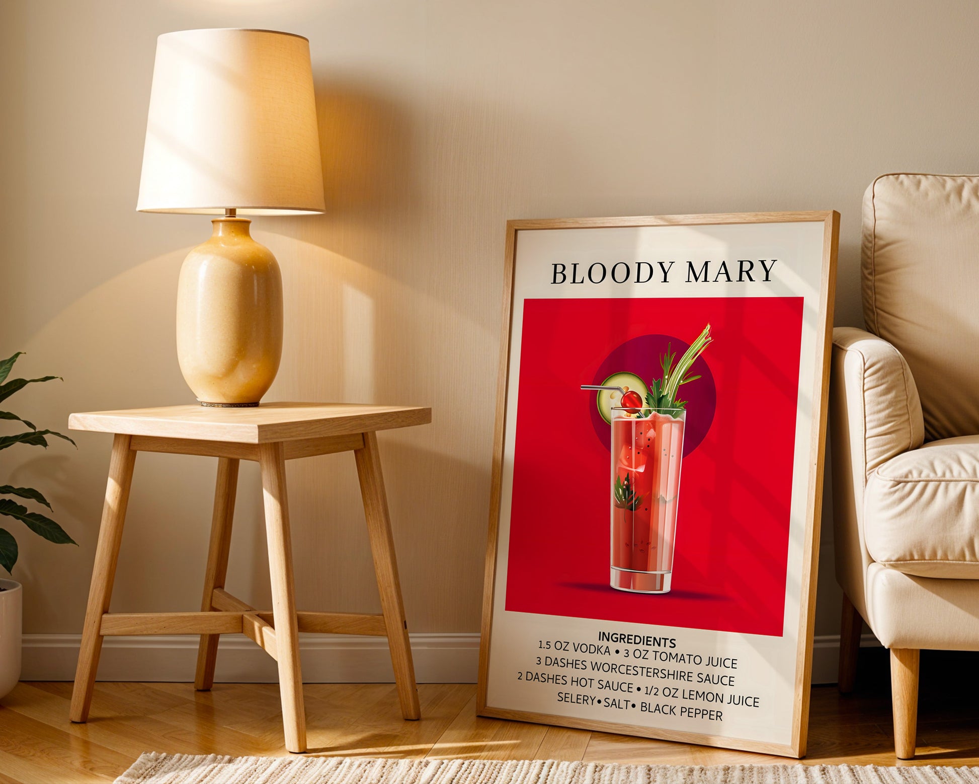 Bloody Mary Vintage Cocktail Poster - GroovyGrove