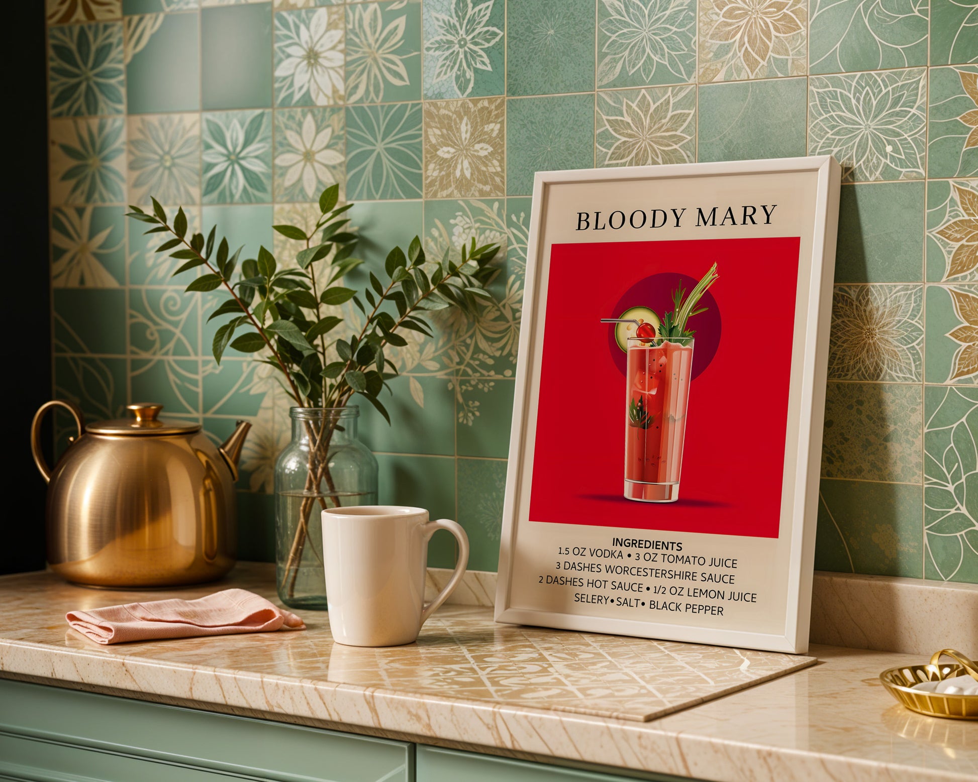 Bloody Mary Vintage Cocktail Poster - GroovyGrove