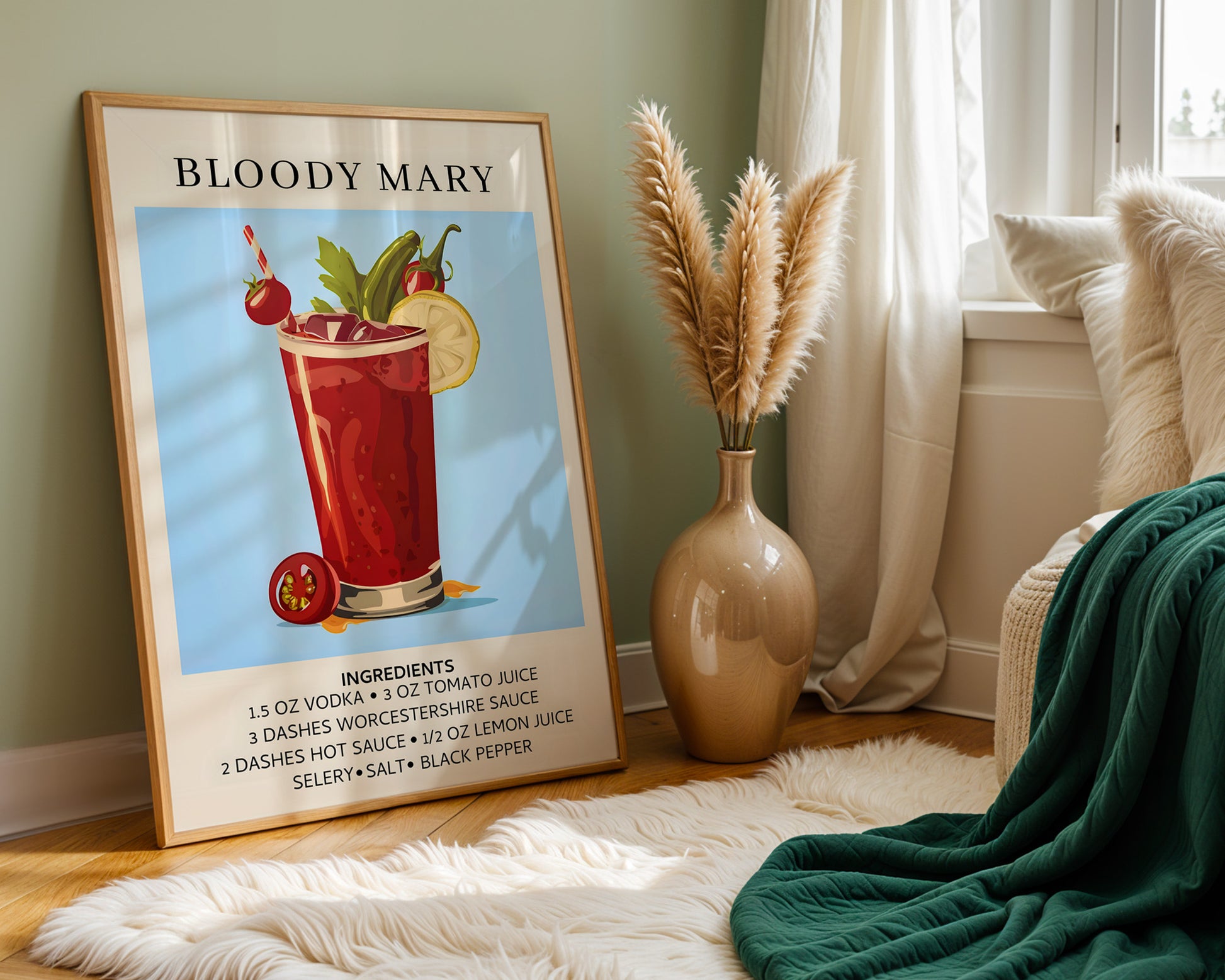 Bloody Mary Vintage Cocktail Poster - GroovyGrove