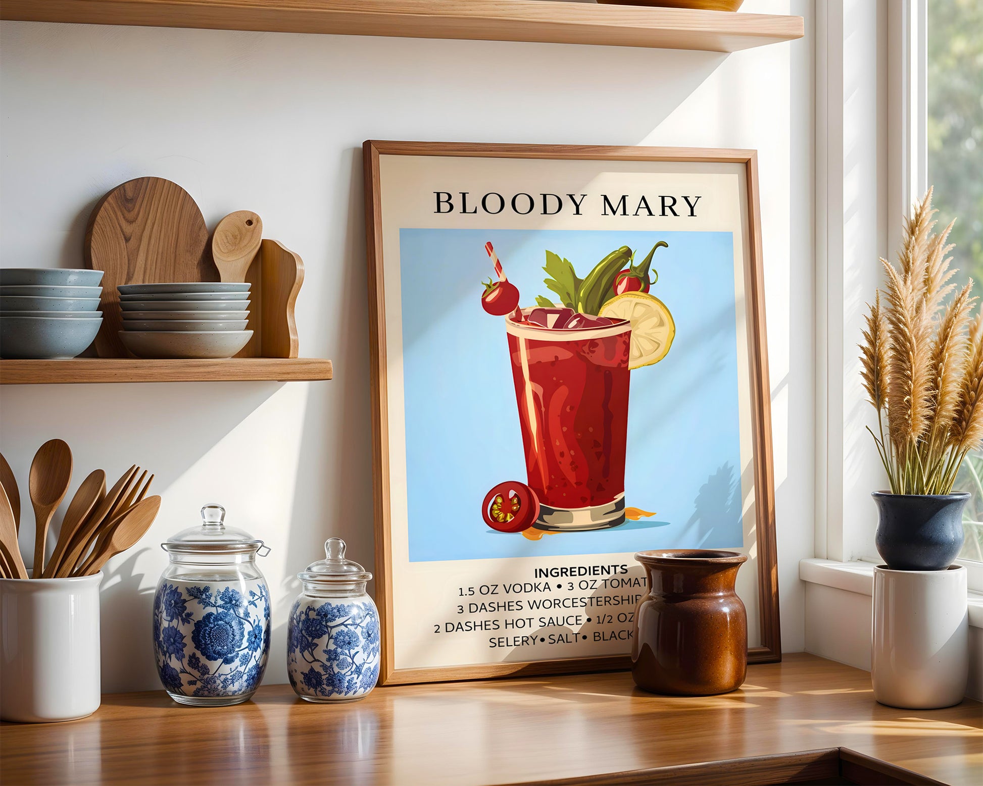 Bloody Mary Vintage Cocktail Poster - GroovyGrove