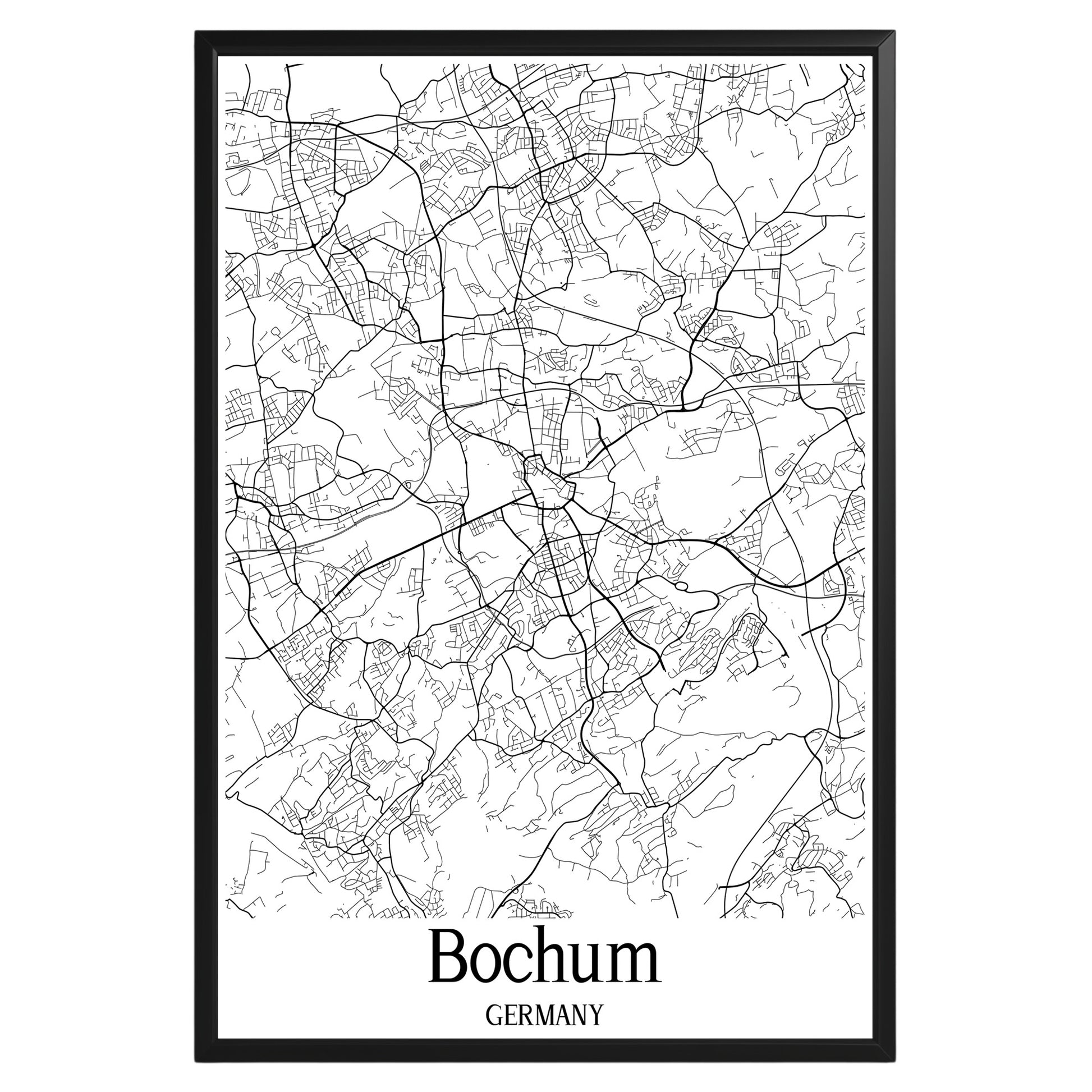 Bochum Germany City Map Poster - GroovyGrove